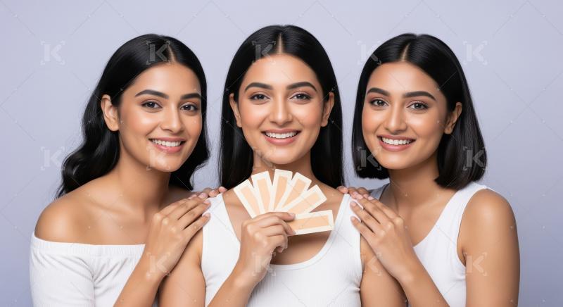 Radiant Young Indian Women Promoting Beauty and Skincare