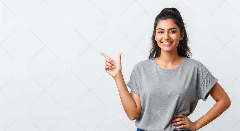 Young beautiful indian woman smiling