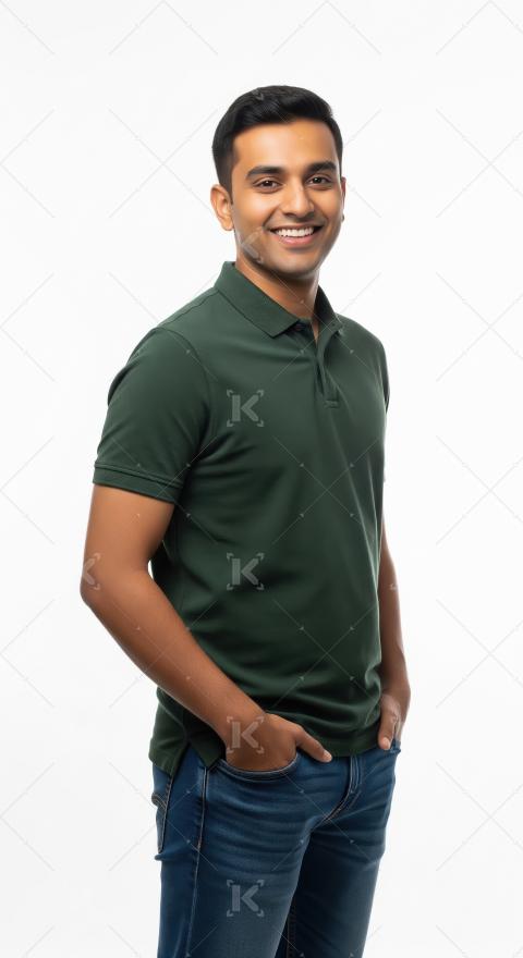 Young indian man standing confidently