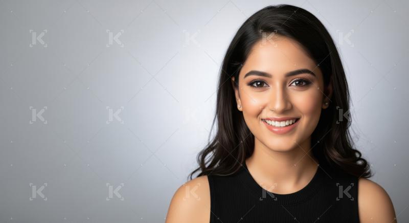 Young indian corporate woman standing confidently