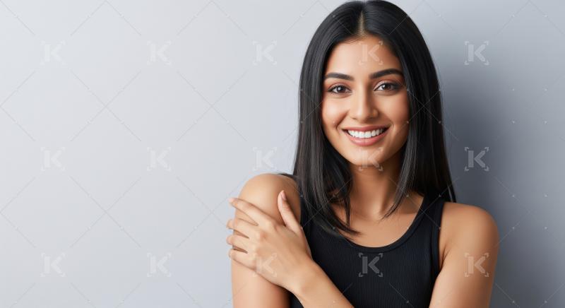 Young beautiful indian woman smiling