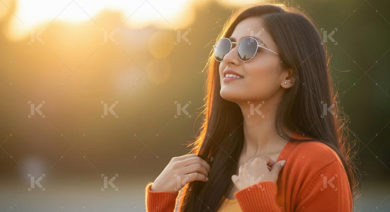 Young beautiful indian woman smiling