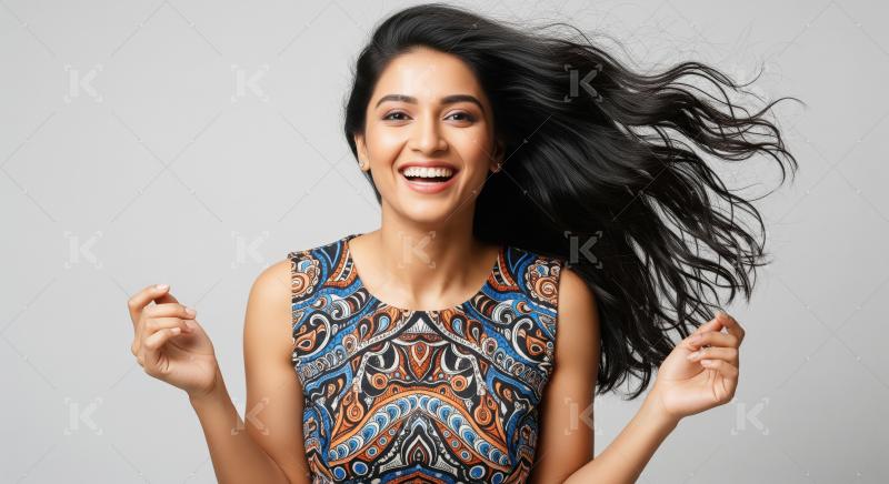Young beautiful indian woman smiling