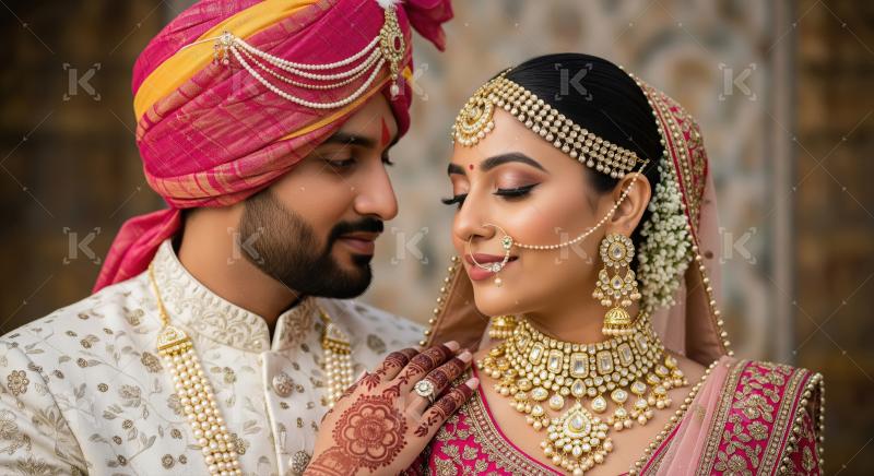 Indian Couple's Wedding: Love, Tradition, and Opulent Bridal Ado