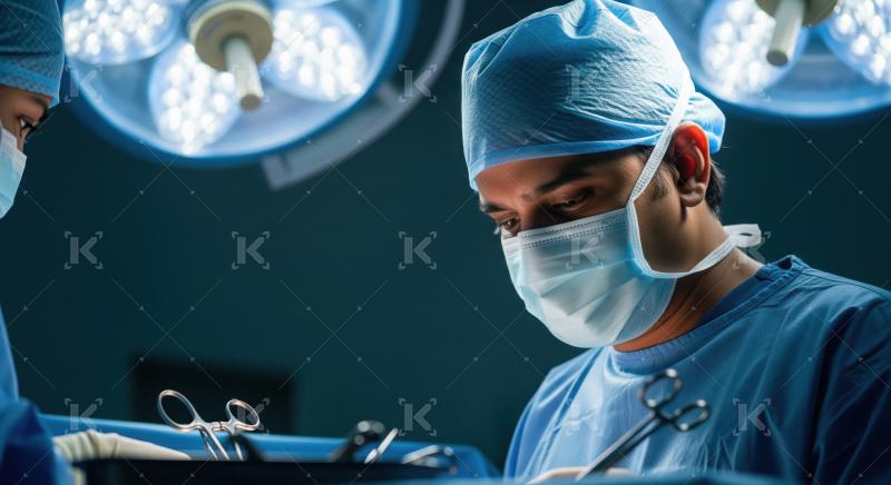 Professional surgeons performing a precise operation in a hospit