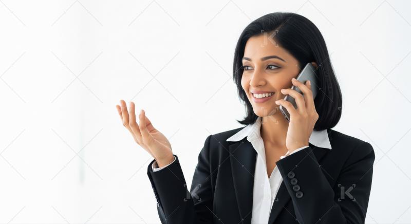 Professional Indian Businesswoman on Phone Call
