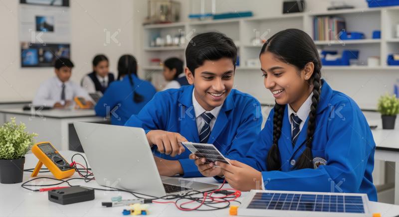 Smiling Students Explore Solar Energy in Science Class
