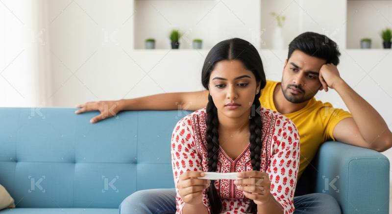 Young Indian Couple's Emotional Moment with Pregnancy Test