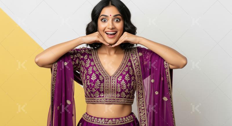 A stunning high-resolution portrait of a young woman in a richly