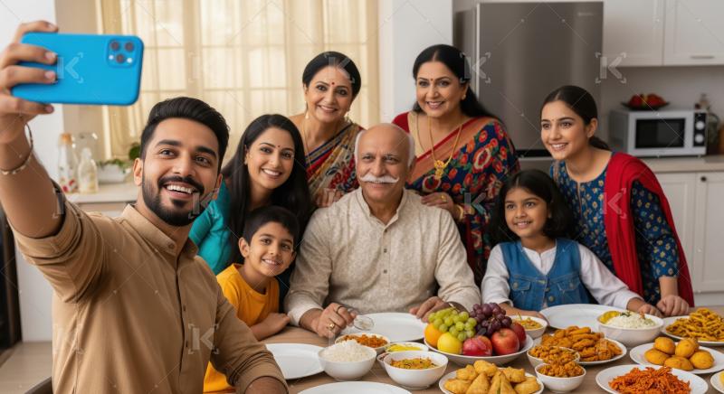 Multigenerational Indian Family Captures Joyful Moments with a S